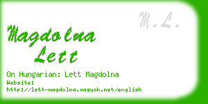 magdolna lett business card